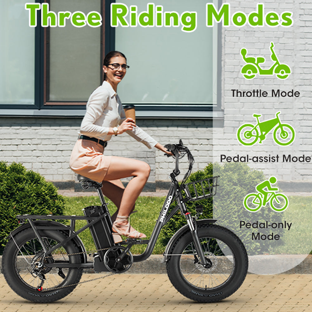 PHILODO T1 Step-Thru Utility Electric Fat Bike